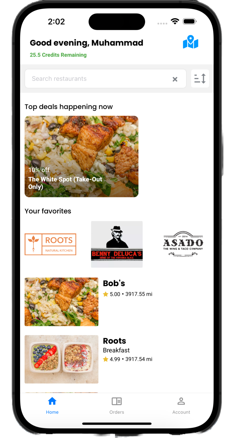 Elevate Meal Plan - Student Meal Ordering Platform
